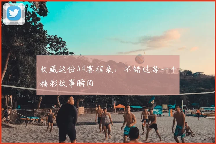 收藏这份A4赛程表,不错过每一个精彩故事瞬间